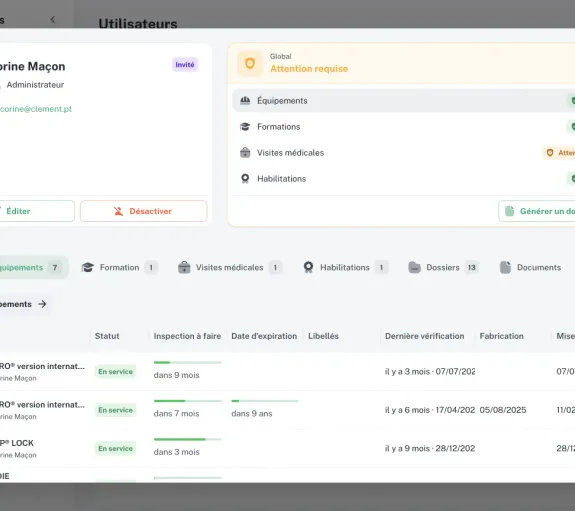 La conformité de vos équipes — GearTracker