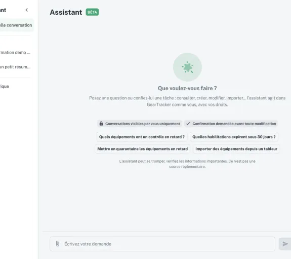 Un assistant IA pour aller plus vite — GearTracker