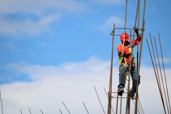 Illustration of PPE on a construction site