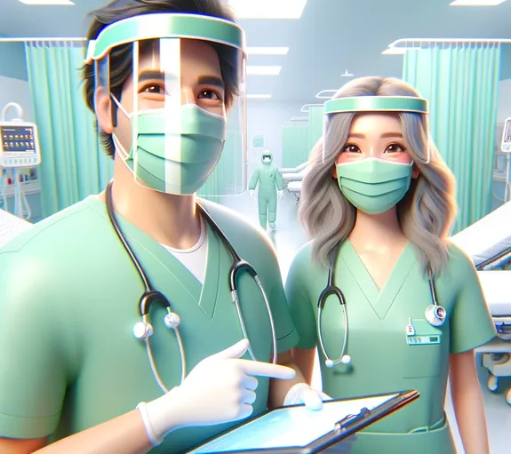 Illustration von PSA in einem Krankenhaus